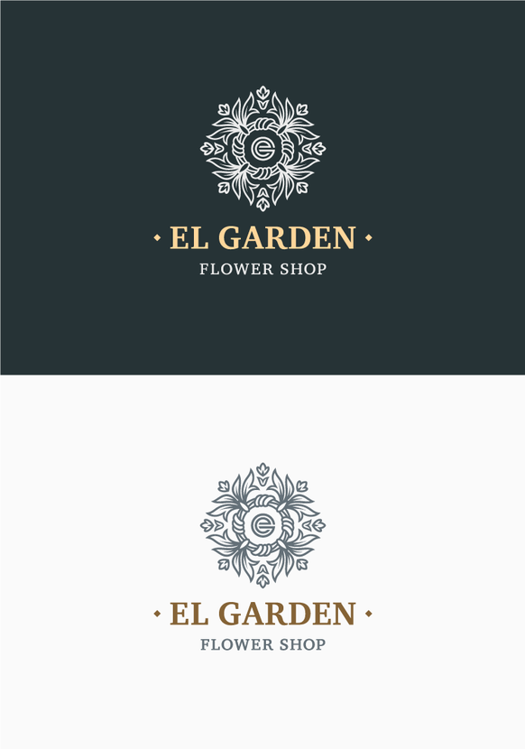 Проработал нюансы - Разработка логотипа для сети Цветочных Бутиков El Garden