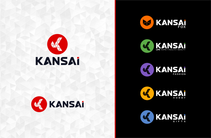 Поменял ушки лисы, сделал примеры - конкурс на разработку дизайна логотипа и фирменного стиля бренда KANSAI для магазинов крупных форматов