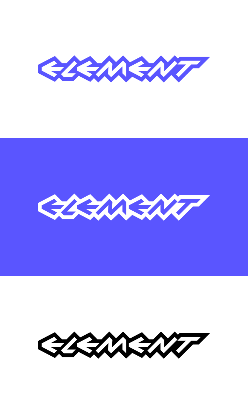 в контурном виде с улучшенной читаемостью - Разработка логотипа для бренда "Element" - спортивные товары для экстремальных видов спорта.