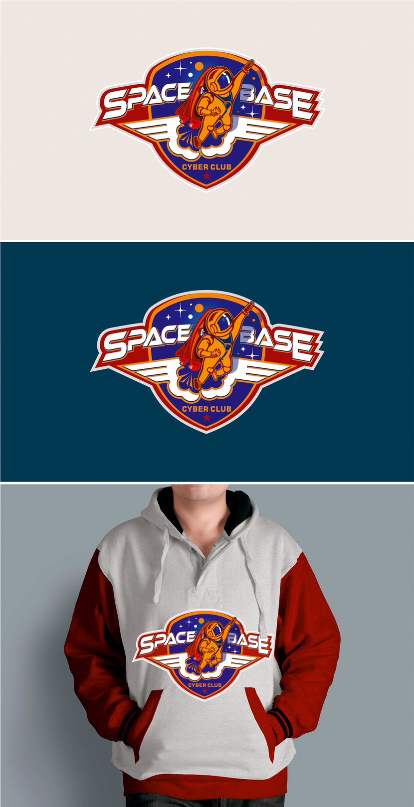 Разработка  оригинального логотипа  кибер-клуба "Spase Base"