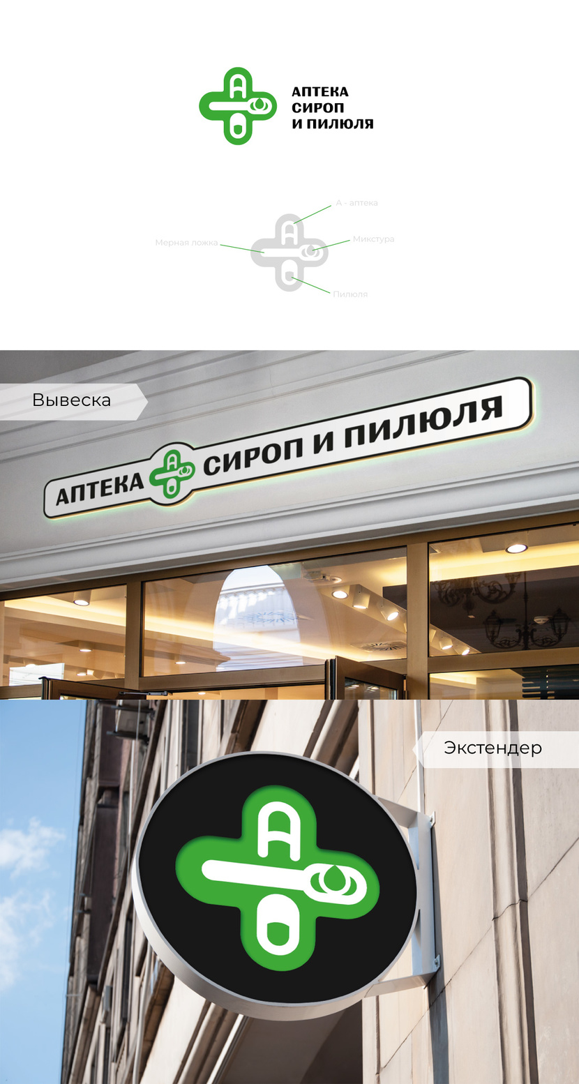 Если концепт удовлетворит уважаемого заказчика, то любые корректировки и шрифт - по желанию. - Логотип и Фирменный стиль для аптеки