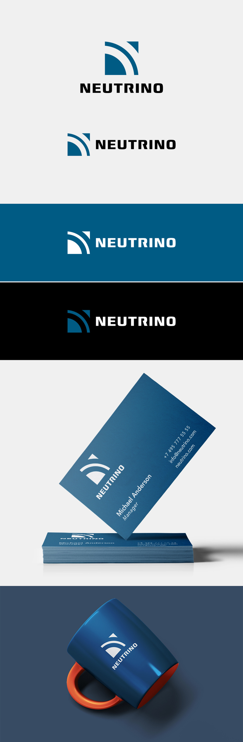 Логотип и элементы фирменного стиля для NEUTRINO  -  автор Михаил Заплавский