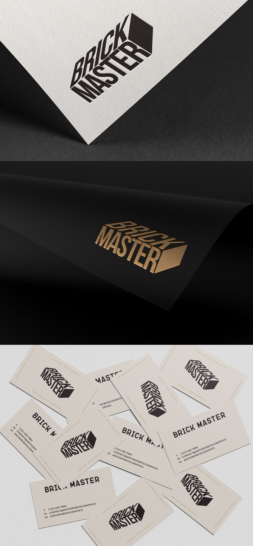 Brick master - Разработка логотипа и фирменного стиля для строительной компании