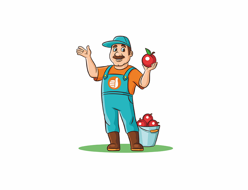 Фермер - Фирменный бренд-герой по аналогии с мультипликационным персонажем