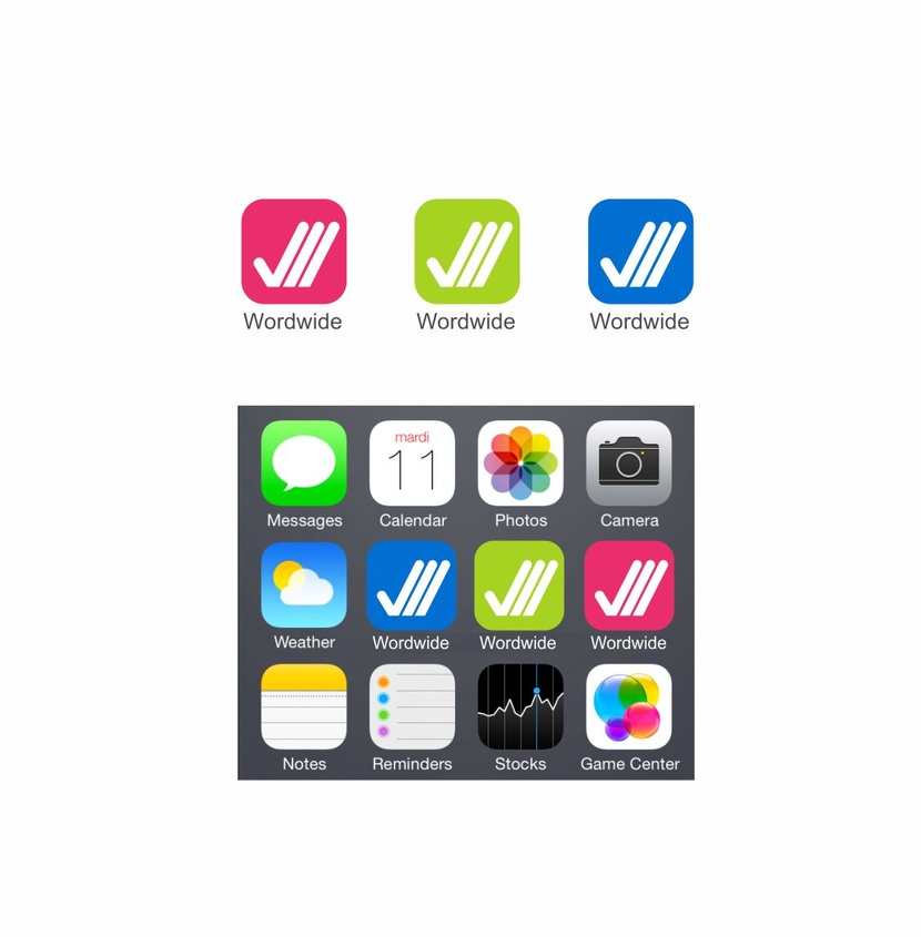 и галочка и три стадии - Логотип/иконка для мобильного приложения