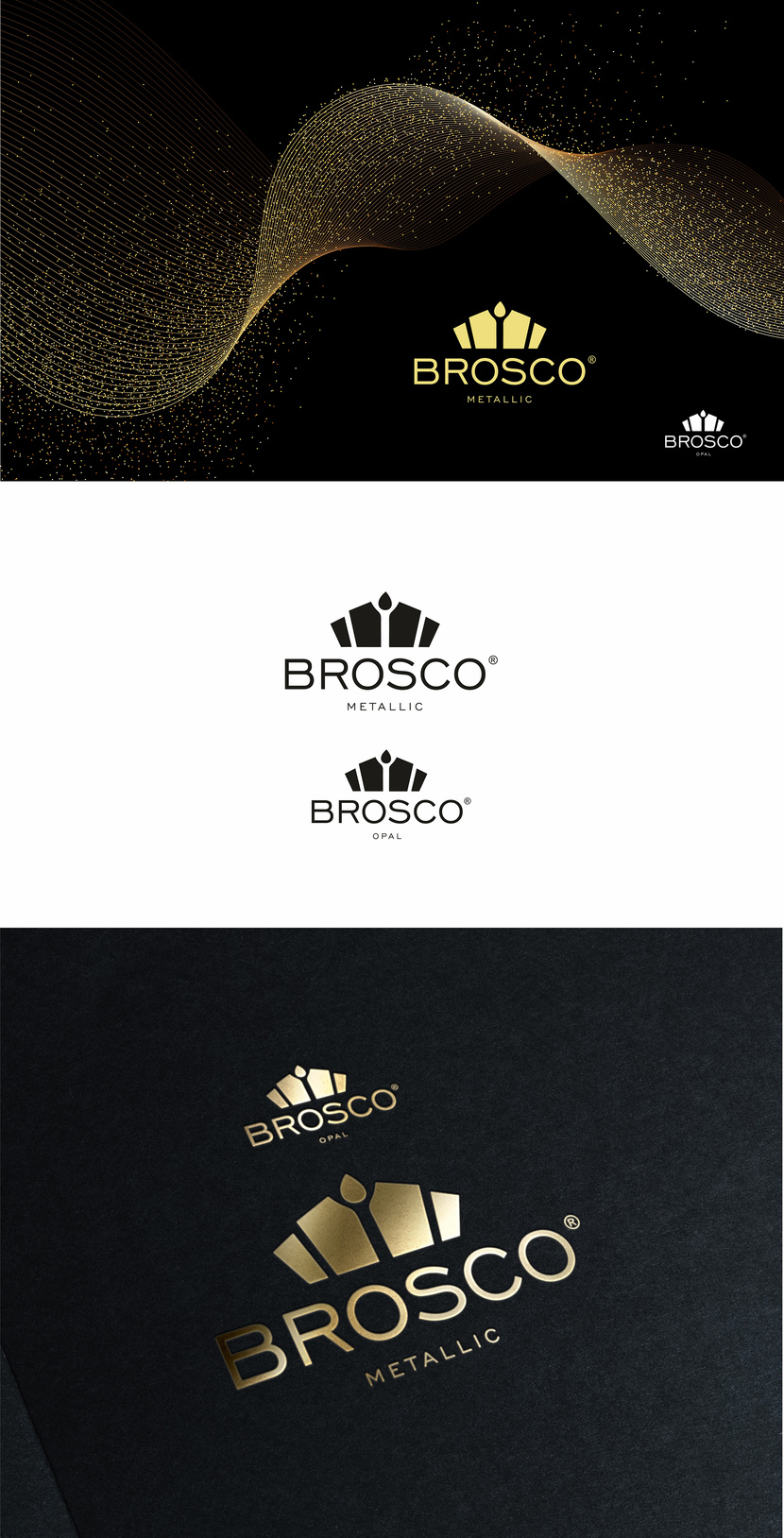 + - Разработка логотипа и фирменного стиля производителя акриловой краски для дизайнеров Brosco