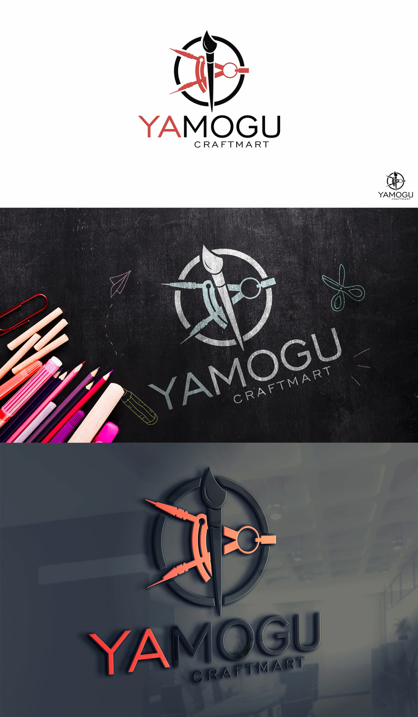 Вариант с корректировками - Разработка логотипа с графическим элементом и фирменного стиля для магазина канцтоваров и товаров для художников
