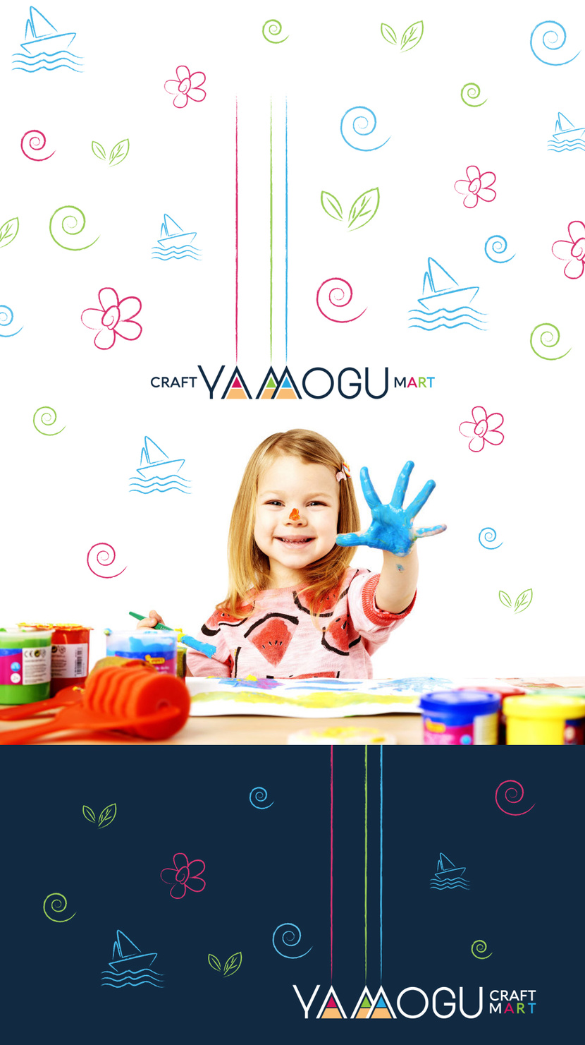 Добрый день! Вот такая идея пришла в голову к названию YAMOGU ) - Разработка логотипа с графическим элементом и фирменного стиля для магазина канцтоваров и товаров для художников