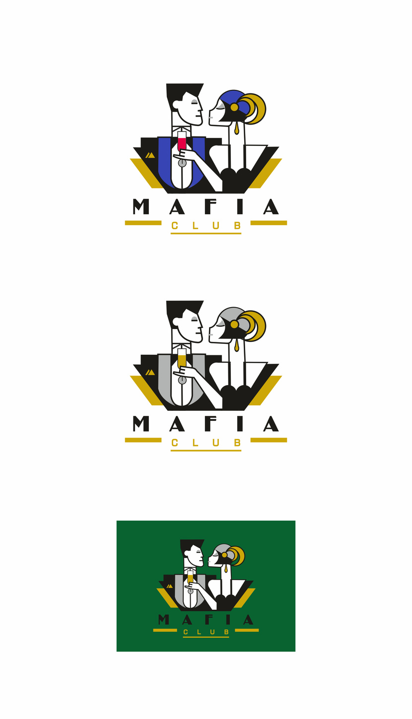 Вариант логотипа. (  Убедил-таки работающих в этом конкурсе фрилансеров, что Мафия не шпана бегающая с автоматами, а Высший Свет.) Логотип для клуба Игры в Мафию