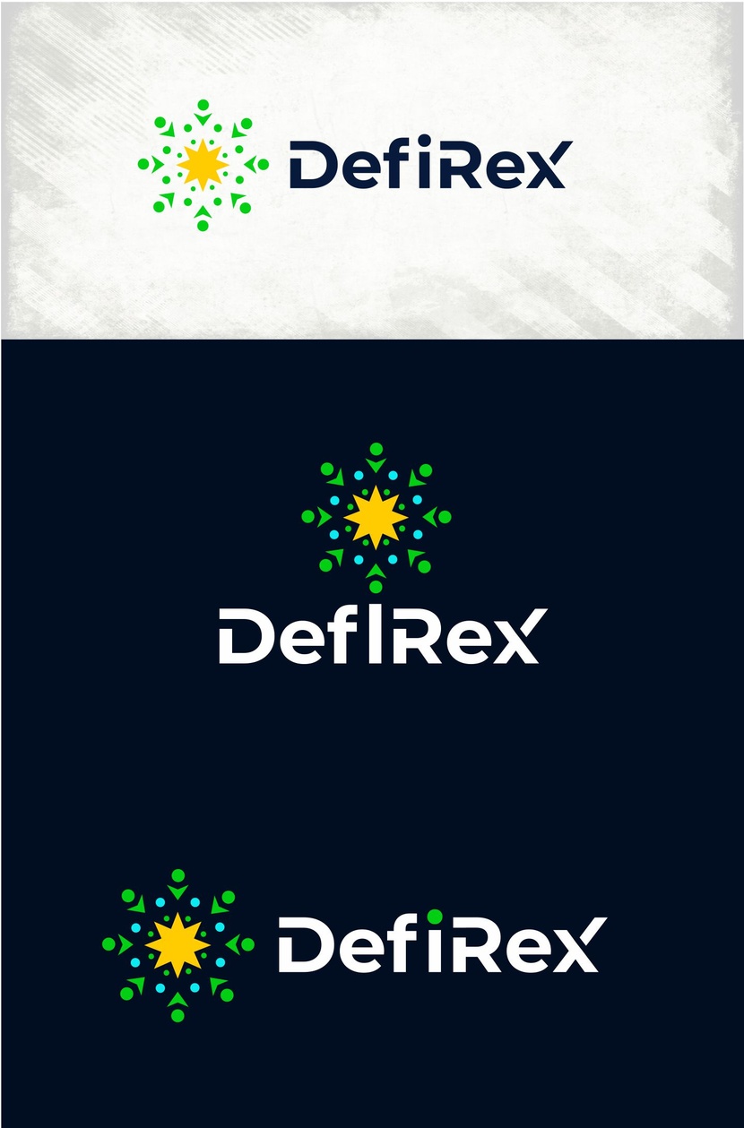 Разработка логотипа для платформы DF.help, компания DefiRex  -  автор Юлия _N