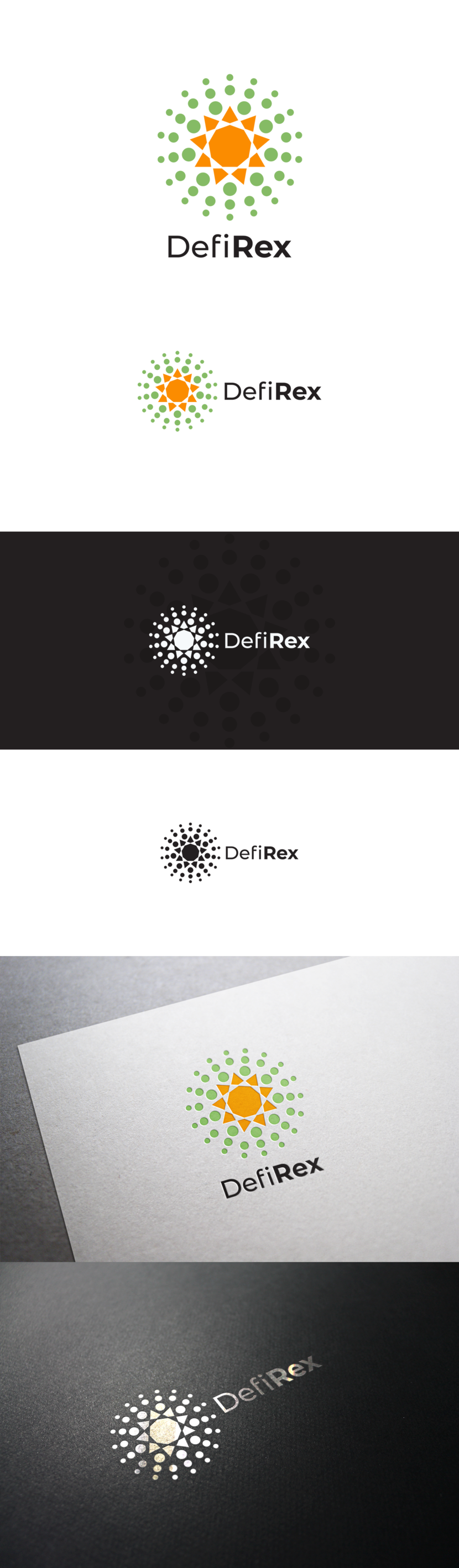 Разработка логотипа для платформы DF.help, компания DefiRex