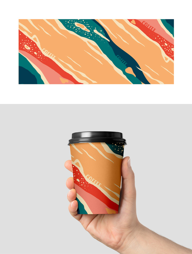 Абстракция - Дизайн бумажных стаканов