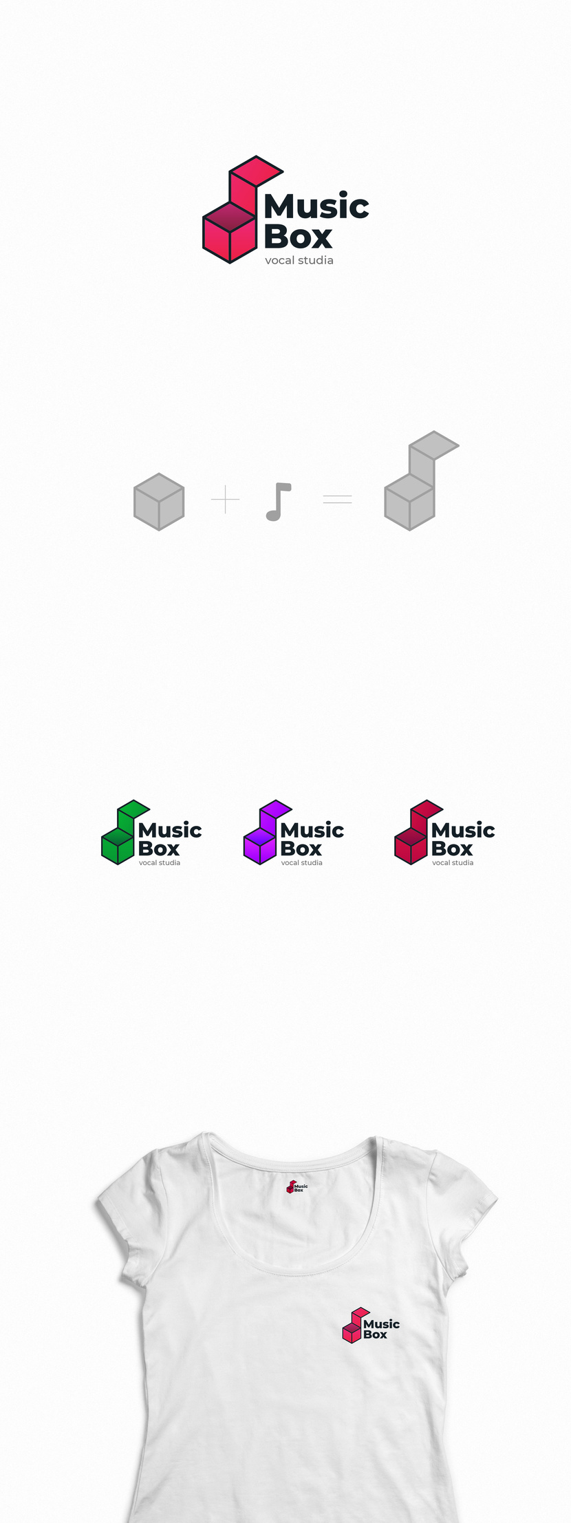 Второй вариант логотипа - Логотип для студии вокала MUSIC BOX