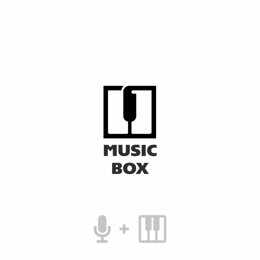 Эскиз логотипа. - Логотип для студии вокала MUSIC BOX