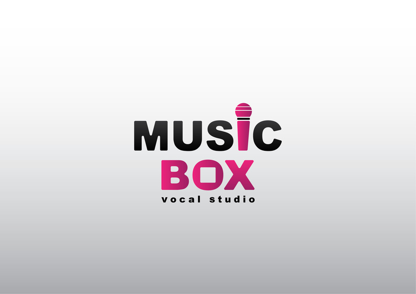 Концепция 1 Music box - Логотип для студии вокала MUSIC BOX