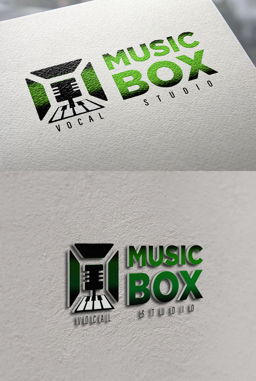 Logo MB typ - Логотип для студии вокала MUSIC BOX