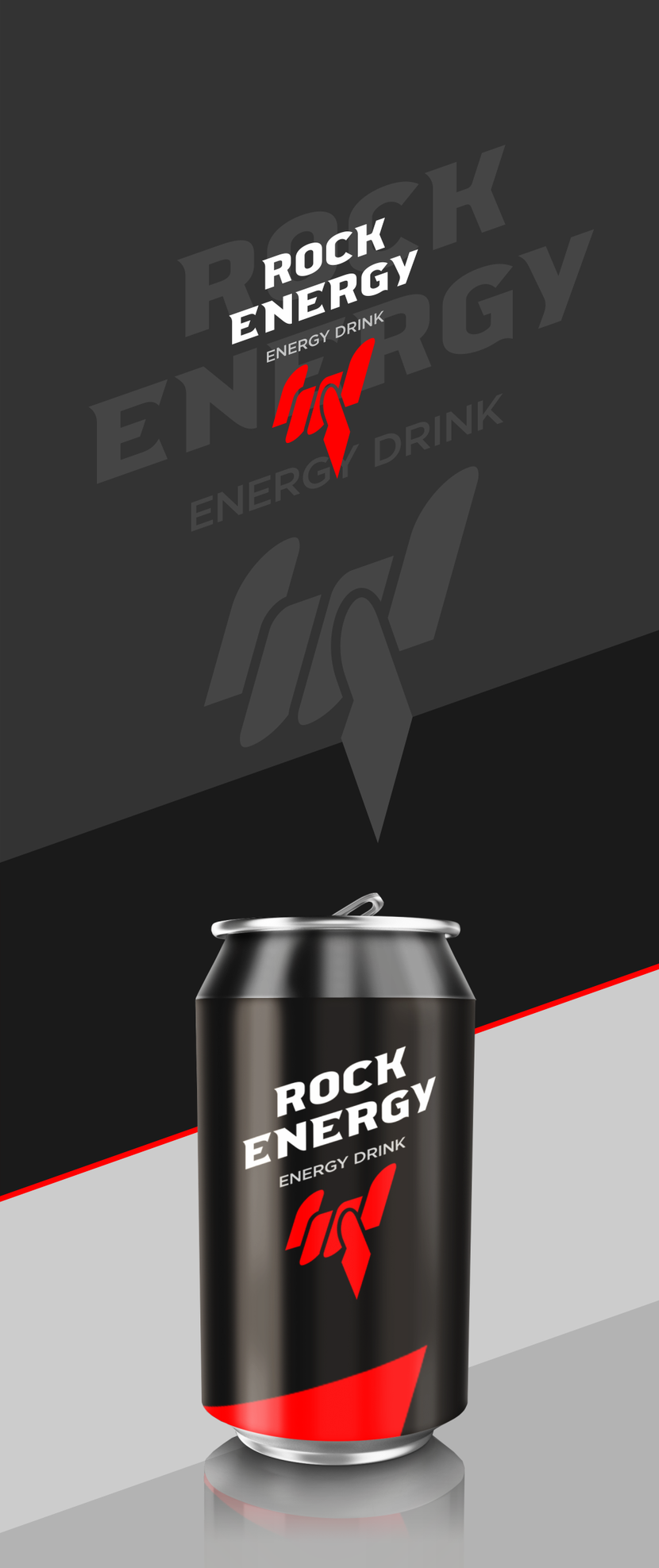 Rock energy Создать логотип и 2 этикетки для энергетического напитка