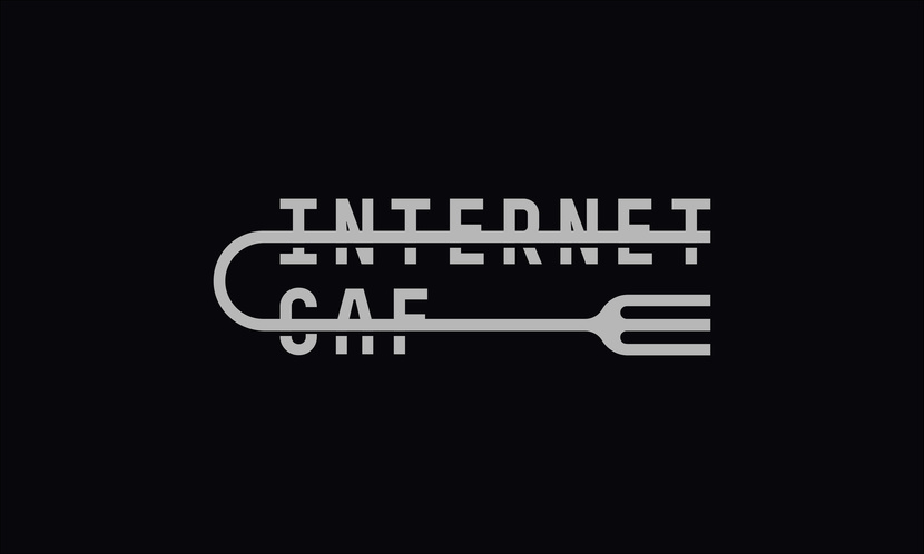 Вилку сделал более натуралистичной - Логотип и фирменный стиль для сервиса доставки еды «Интернет Кафе»