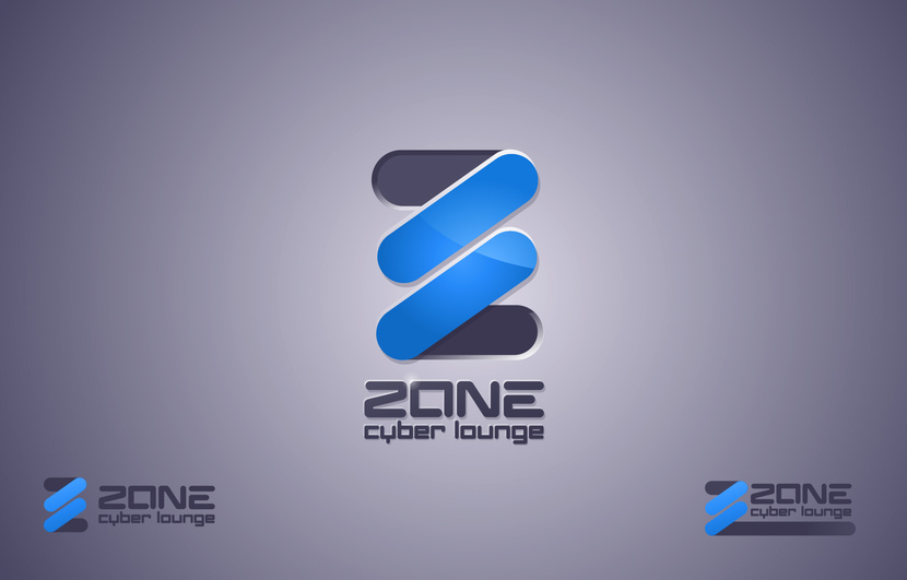 zone cyber lounge - Разработка логотипа для компьютерного клуба