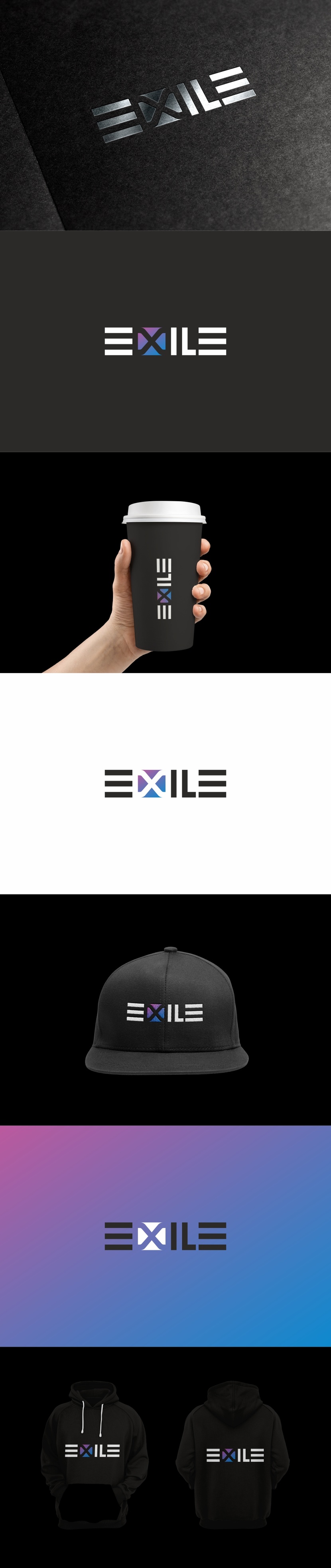 Разработка логотипа и фирменного стиля EXILE  -  автор Андрей Мартынович