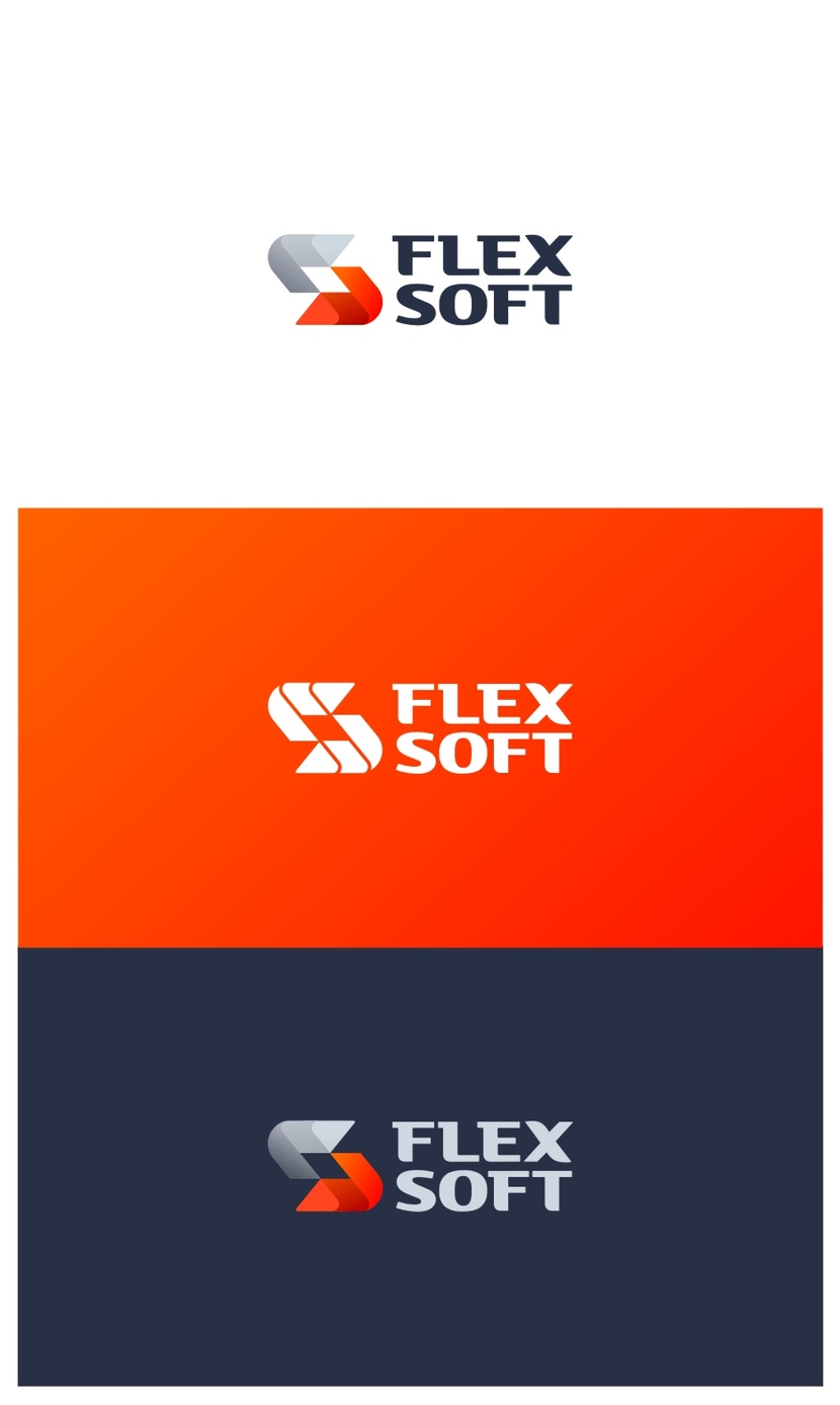 FlexSoft. F+S
Твёрдая основа - партнёрство, союз, симбиоз. 
Гибкость - вектор, поиск пути, гибкие решения. - Фирменный стиль компании разрабатывющей финансовое программное обеспечение