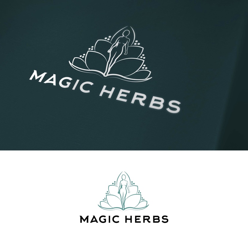 . - Разработка логотипа для косметических продуктов Magic Herbs.
