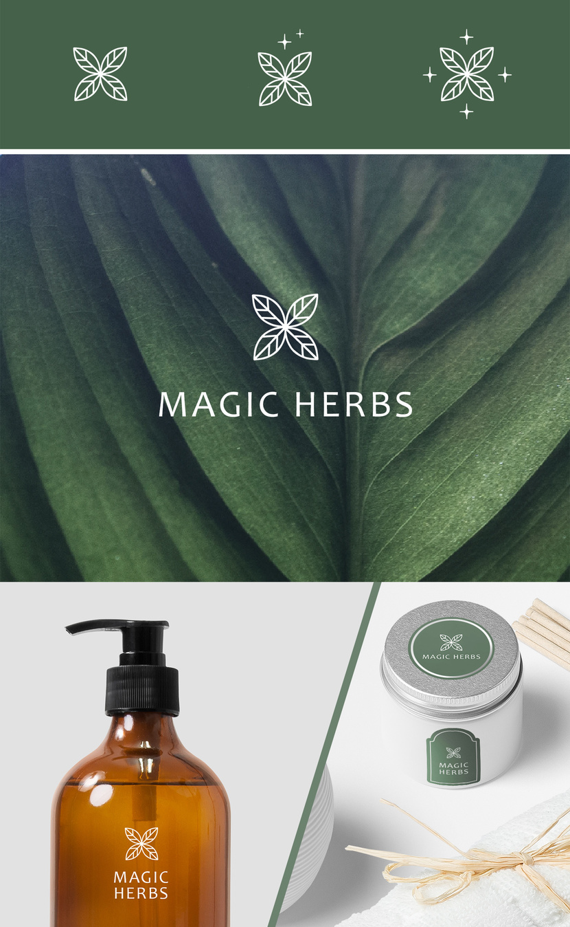 Добрый день! - Разработка логотипа для косметических продуктов Magic Herbs.