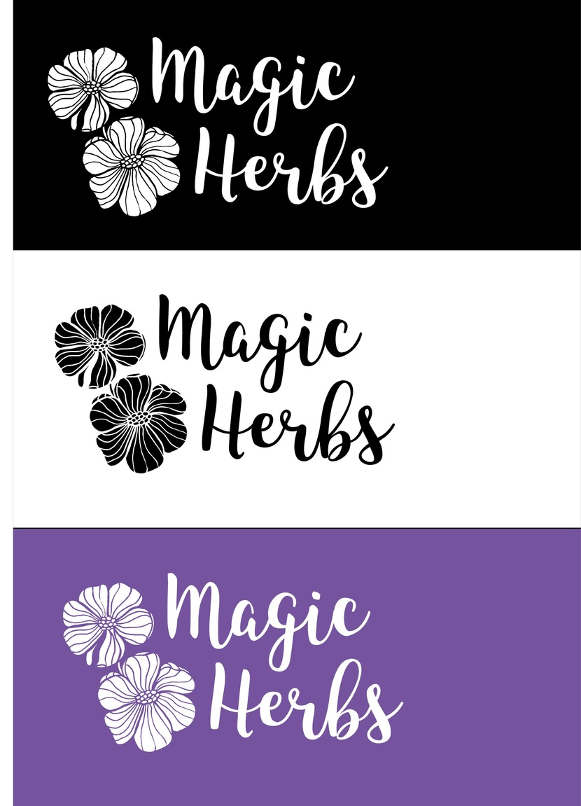 + - Разработка логотипа для косметических продуктов Magic Herbs.