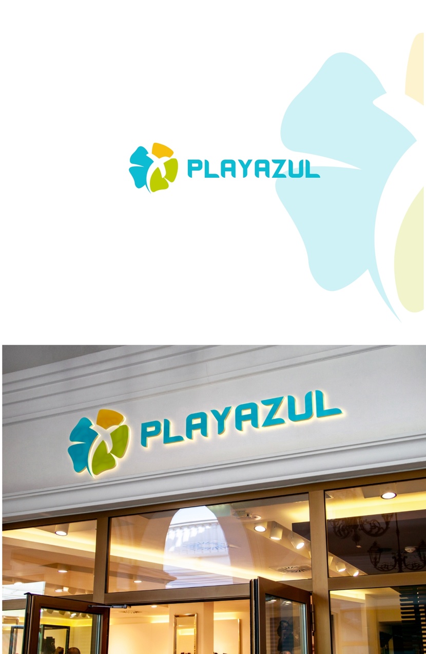 1 - Разработка логотипа и элементов фирменного стиля для комплекса туристических апартаментов Playazul, расположенного на Тенерифе.