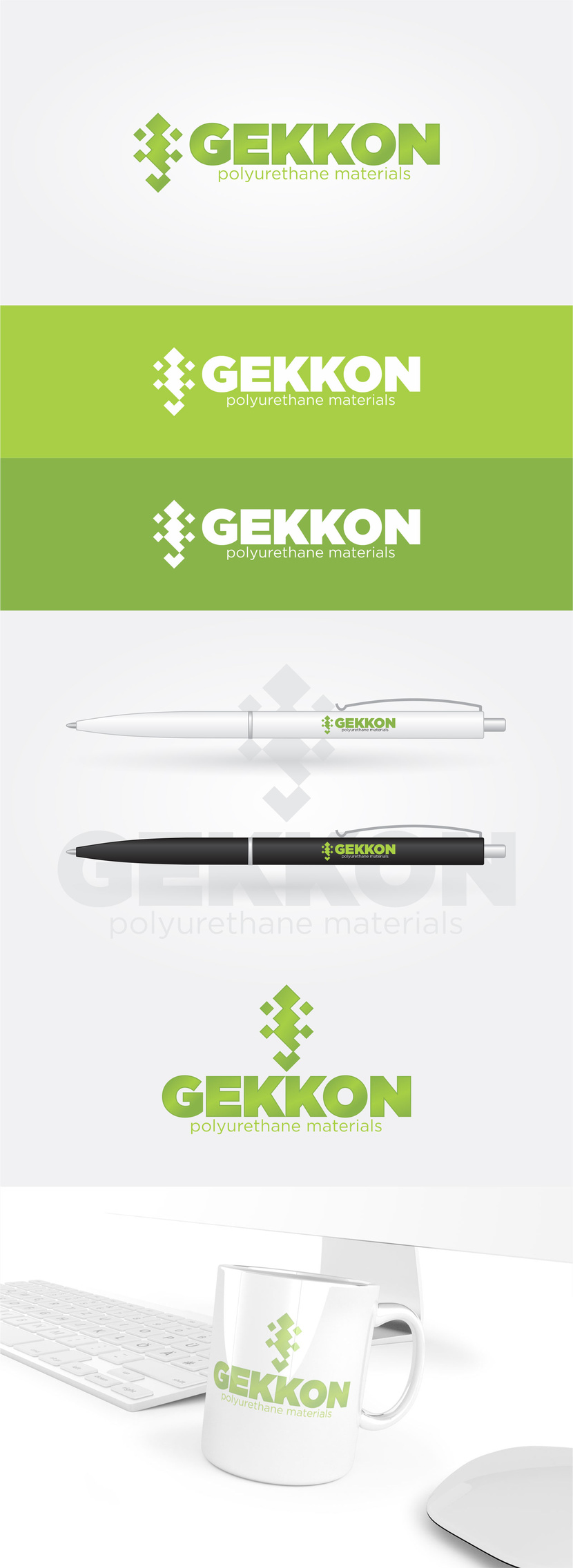 Логотип для производства полиуретановых материалов марки "Gekkon"  -  автор Павел Макарь