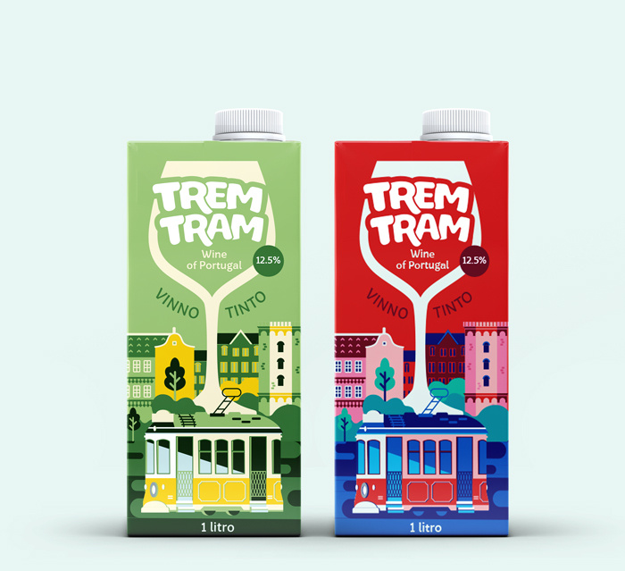 Дизайн Тетрапака для вина "Trem Tram"  -  автор Дизайныч и Бегемот