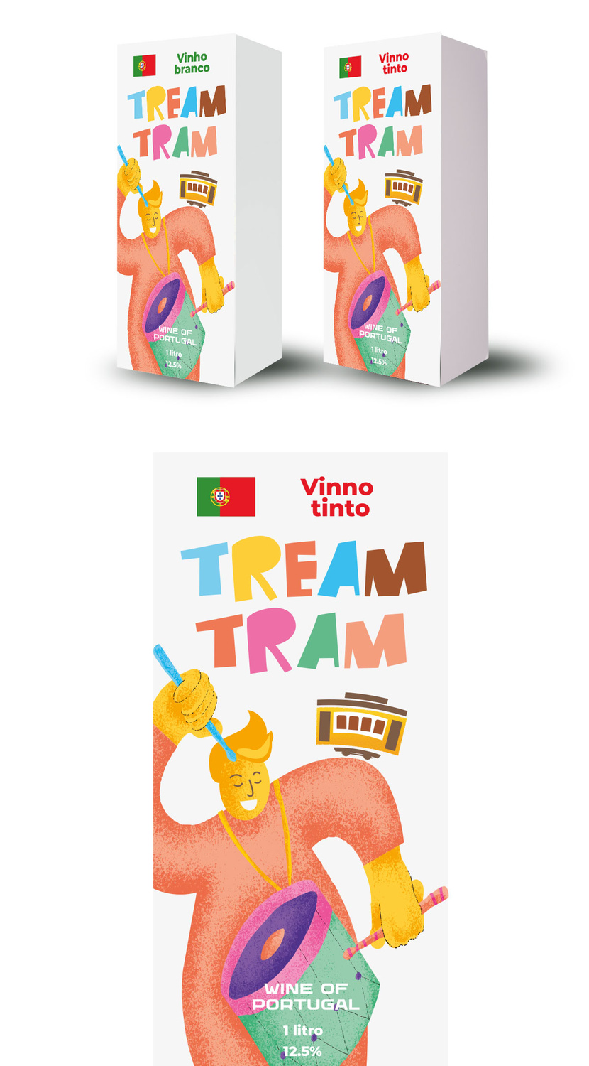 + - Дизайн Тетрапака для вина "Trem Tram"