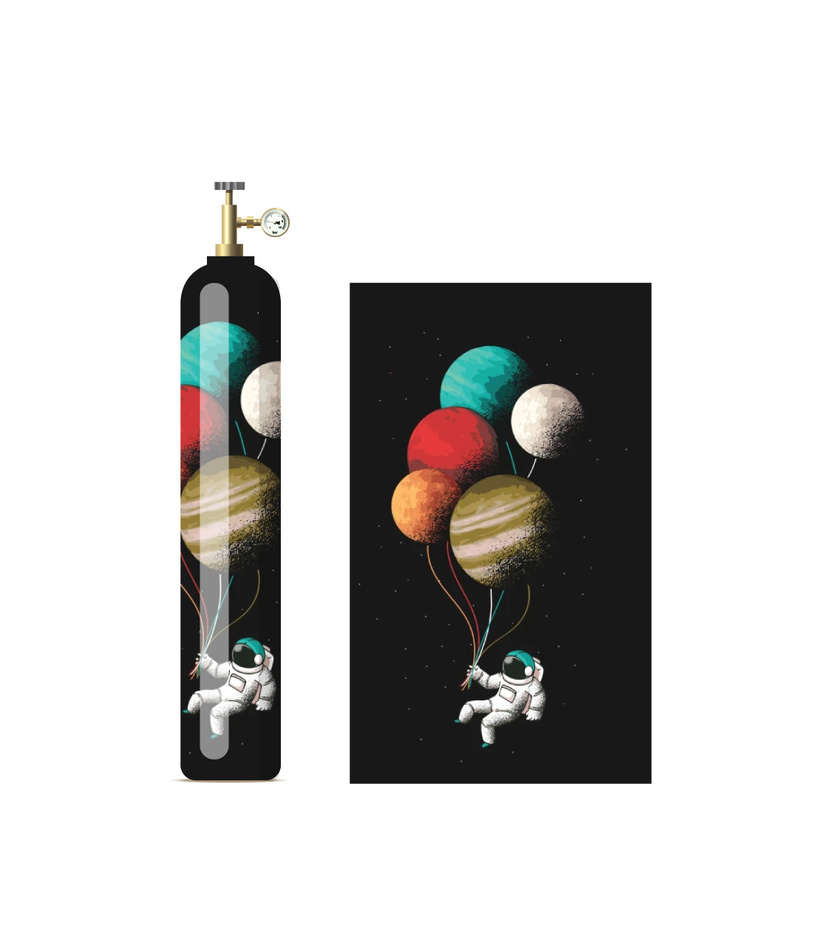 Космические шарики 🎈 - Дизайн чехла для газовых баллонов