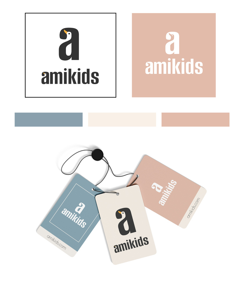 Версия 2 Разработать логотип для детских товаров "AMIKIDS"