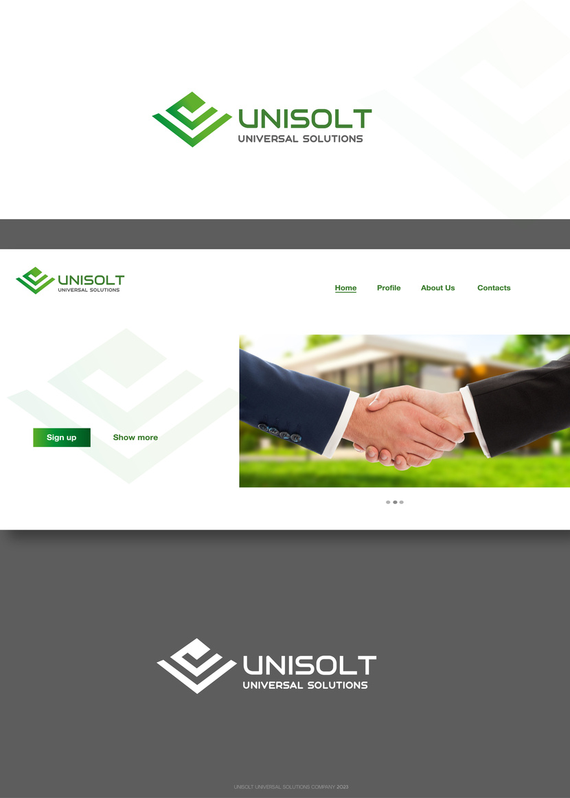 Вариант #2 - Логотип для консалтинговой компании "Unisolt"