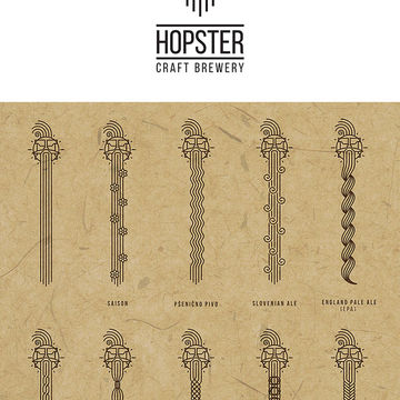 Логотип и развитие линейки для крафтового пива &quot;Hopster&quot;