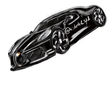 Иллюстрация по фото для Инстаграм .Bugatti .