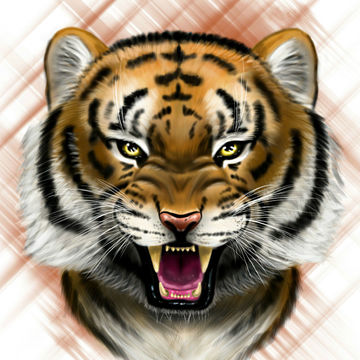 Арт на футболку тигр