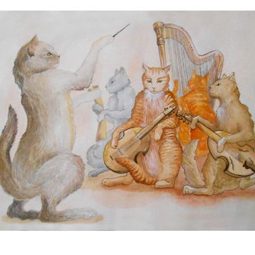 форзац к французской сказке &quot;Белая кошка&quot;