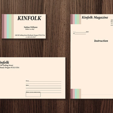 Фирменный стиль для kinfolk