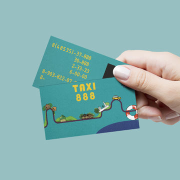 Создание визиток для такси.