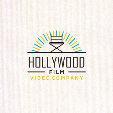 Логотип для видеокомпании Hollywood film