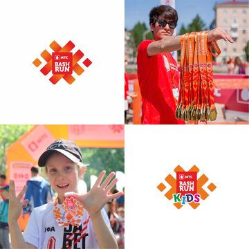 Логотип для серии забегов BASH RUN в ко бренде с МТС
