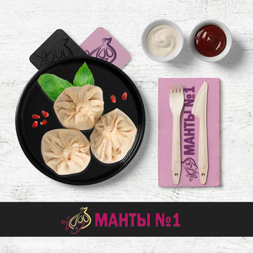 Логотип для компании доставки мантов &quot;Манты№1&quot;