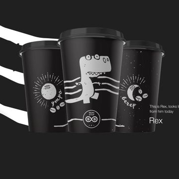 Иллюстрация и дизайн концепта для сети кофеен &quot;NON STOP&quot;