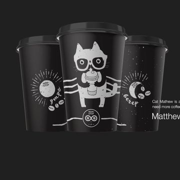 Иллюстрация и дизайн концепта для сети кофеен &quot;NON STOP&quot;