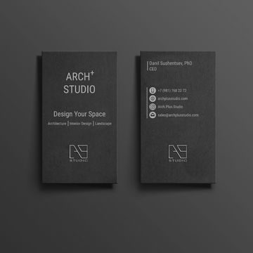 Дизайн визитки Arch Plus Studio