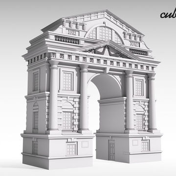 3D модель триумфальной арки в г. Иркутск