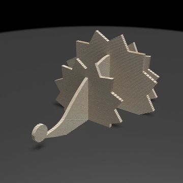 3D-модель картонного ежа