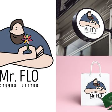 Проект логотипа для студии цветов &quot;Mr. FLO&quot;